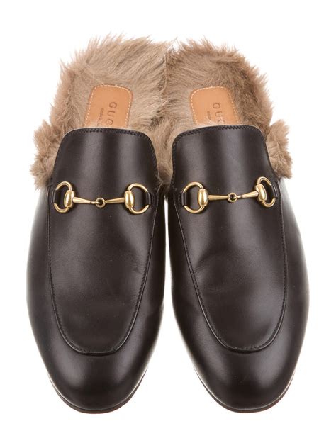 fur sandals gucci|Gucci mules on heel.